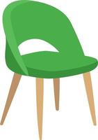 grön stol, illustration, vektor på vit bakgrund.