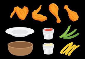 Gratis Buffalo Wings Icons Vector