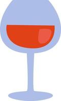 glas av röd vin, illustration, vektor, på en vit bakgrund. vektor