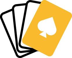Casino-Karten, Illustration, Vektor auf weißem Hintergrund.