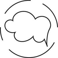 diskussion bubbla, ikon illustration, vektor på vit bakgrund
