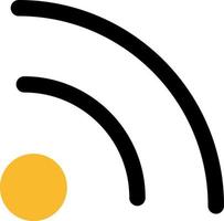 wiFi ikon, illustration, vektor på en vit bakgrund.