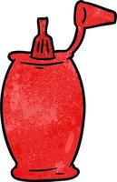 Retro-Grunge-Textur-Cartoon-Ketchup-Flasche vektor