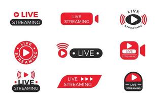 On Air Live-Stream-Logo-Icon-Sammlung vektor