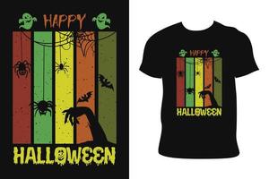 Halloween-T-Shirt-Design. Halloween-T-Shirt. halloween-t-shirt kostenloser vektor. vektor