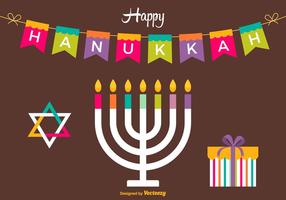 Gratis Lyckliga Hanukkah Vector kort