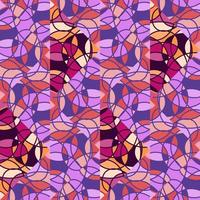 kreatives handgezeichnetes Mosaik aus Linien nahtloses Muster. dekorative abstrakte symmetrische Verzierung. vektor