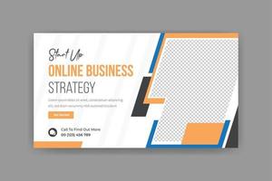 Online-Business-Strategie-Social-Media-Banner-Template-Design vektor