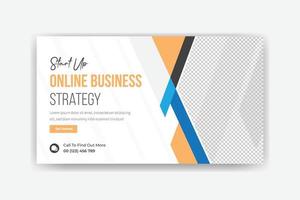 Online-Business-Strategie-Social-Media-Banner-Template-Design vektor
