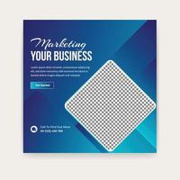 digitales Marketing Social Media Post Template Banner Design. Business-Banner-Vorlage. vektor