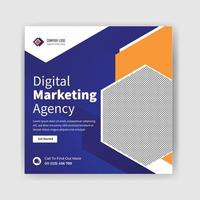 digitales Marketing Social Media Post Template Banner Design. Business-Banner-Vorlage. vektor