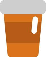 varm kopp av kaffe till gå, illustration, vektor, på en vit bakgrund. vektor