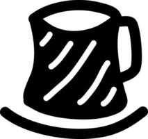 Schwarze Tasse aus feinem Porzellan, Symbolabbildung, Vektor auf weißem Hintergrund