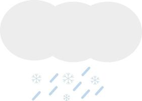 moln av tung våt snö, ikon illustration, vektor på vit bakgrund