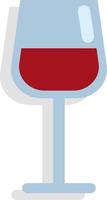italiensk röd vin, ikon illustration, vektor på vit bakgrund