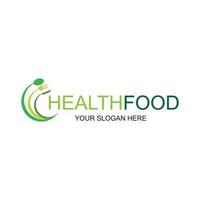 gesunde Lebensmittel-Logo-Vektor-Design-Symbol-Illustration vektor