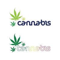 Cannabis-Logo und Marihuana-Blatt-Icon-Vektordesign vektor