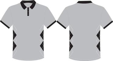 Polo-Shirt-Vorlage, T-Shirt-Polo-Vorlagen-Design. Einheitliche Vorder- und Rückansicht. Trikot-Mockup-Vektor, Herren-Poloshirt-Design-Vorlage, Vektorillustration eps 10. Design für Fußballtrikot, Fußballausrüstung vektor