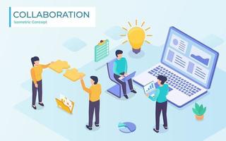 Executive Business Teamwork Zusammenarbeit, Vektorgrafik-Design. vektor