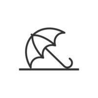 einfaches Regenschirmsymbol für die Regenzeit vektor