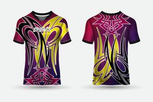 Neues Design des T-Shirts mit abstraktem Trikot, geeignet für Rennen, Fußball, Gaming, Motocross, Gaming, Radfahren. vektor