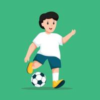 fotboll spelare pojke karaktär design illustration vektor