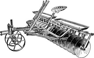 landwirtschaftsmaschine, vintage illustration. vektor