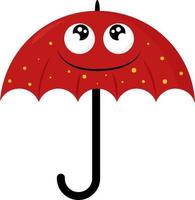 Roter Regenschirm, Illustration, Vektor auf weißem Hintergrund