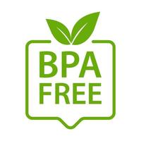 BPA-freies Bisphenol A und Phthalate kostenloser Symbolvektor, ungiftiges Kunststoffschild für Grafikdesign, Logo, Website, soziale Medien, mobile App, ui-Illustration vektor