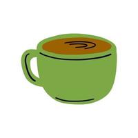 Cartoon-Design-Element. handgezogene tasse kaffee oder tee vektor