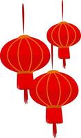 Chinesisches Neujahrslicht, Illustration, Vektor auf weißem Hintergrund