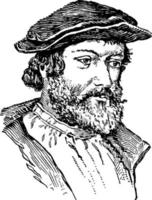 hans holbein, årgång illustration vektor