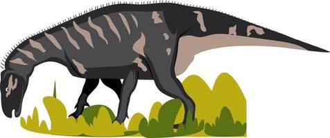 Iguanodon, Illustration, Vektor auf weißem Hintergrund.