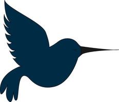 blå kolibri, illustration, vektor på vit bakgrund.