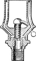 argand gas brännare, årgång illustration vektor