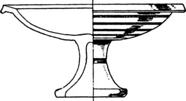 grekisk maträtt, årgång illustration. vektor