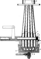 fordon förgasare, årgång illustration. vektor