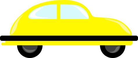 gul bil, illustration, vektor på vit bakgrund.