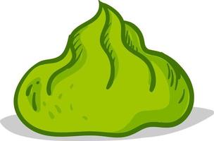 grüner Wasabi, Illustration, Vektor auf weißem Hintergrund