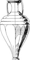 antik glas ampulla, årgång illustration. vektor