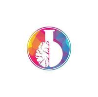 Brain Lab-Logo-Design-Vorlage vektor