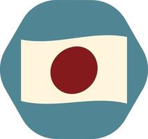 japanische Flagge, Illustration, Vektor, auf weißem Hintergrund. vektor