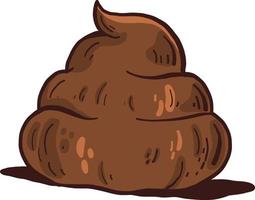 braune Poop, Illustration, Vektor auf weißem Hintergrund