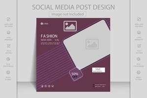 modern dynamisk Instagram Facebook posta och social media webb baner mall för uppkopplad mode försäljning vektor