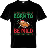 hässliches Weihnachts-T-Shirt-Design, hässlicher Weihnachts-T-Shirt-Slogan und Bekleidungsdesign, hässliche Weihnachtstypografie, hässlicher Weihnachtsvektor, hässliche Weihnachtsillustration vektor