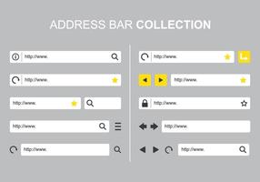 Adress Bar samlingar vektor