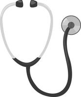 medicinsk stetoskop, illustration, vektor på vit bakgrund.