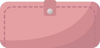 rosa kvinna plånbok, illustration, vektor på vit bakgrund