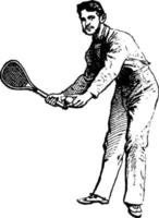 Vintage Illustration des Tennis. vektor