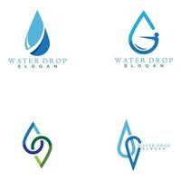 Wassertropfen Logo Vorlage Illustration - Vektor